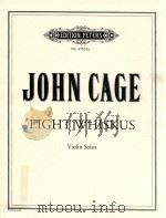 EIGHT WHISKUS VIOLIN SOLOS     PDF电子版封面    JOHN CAGE 