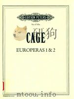 EUROPERAS 1 & 2     PDF电子版封面    CAGE 