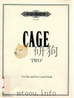 TWO3 FOR SHO AND FIVE CONCH SHELLS     PDF电子版封面    JOHN CAGE 