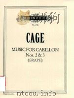 MUSICFOR CARILLON NOS.2 & 3(GRAPH)     PDF电子版封面    JOHN CAGE 
