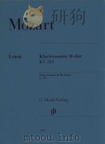 KLAVIERSONATE B-DUR KV 281     PDF电子版封面    WOLFGANG AMADEUS MOZART ERNST 