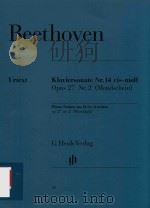 KLAVIERSONATE NR.14 CIS-MOLL OPUS 27 NR.2(MONDSCHEIN)PIANO SONATA NO.14 IN C#MINOR OP.27 NO.2(MOONLI（ PDF版）