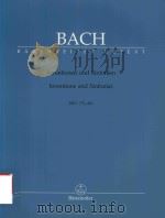 INVENTIONEN UND SINFONIEN INVENTIONS AND SINFONIAS BWV 772-801（1970 PDF版）