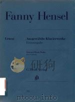 AUSGEWAHLTE KLAVIERWERKE ERSTAUSGABE SELECTED PIANO WORKS FIRST EDITION     PDF电子版封面     