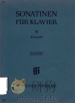 SONATINEN FUR KLAVIER Ⅱ KLASSIK     PDF电子版封面     