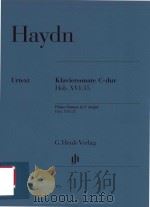 KLAVIERSONATE C-DUR HOB.XVI: 35 PIANO SONATA IN C MAJOR HOB.XVI: 35     PDF电子版封面    JOSEPH HAYDN GEORG FEDER HANS- 