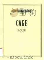 FOUR(4) FOR AMADINDA PERCUSSION GROUP PERCUSSION 1/2/3   1991  PDF电子版封面    CAGE 