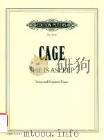 SHE IS ASLEEP VOICE AND PREPARED PIANO   1943  PDF电子版封面    CAGE 