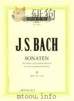 SONATEN FUR VIOLINE UND CEMBALO BAND Vol.Ⅱ BWV 1017-1019     PDF电子版封面     