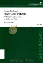 PIZZICATO-WALZER FUR VIOLINE UND KLAVIER FOR VIOLIN AND PIANO   8  PDF电子版封面     