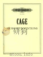 SIX SHORT INVENTIONS     PDF电子版封面    JOHN CAGE 