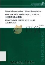 SONATE FUR FLOTE UND HARFE(ODER KLAVIER) SONATA FOR FLUTE AND HARP(OR PIANO)     PDF电子版封面     