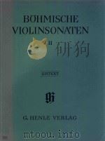 BOHMISCHE VIOLINSONATEN Ⅱ VIOLINE     PDF电子版封面     