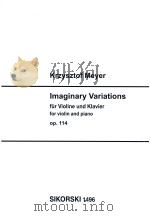IMAGINARY VARIATIONS FUR VIOLINE UND KLAVIER FOR VIOLIN AND PIANO OP.114     PDF电子版封面     
