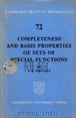 Completeness and basis properties of sets of special functions   1977  PDF电子版封面  0521213762  cJ. R. Higgins. 