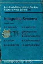 Integrable systems : selected papers   1981  PDF电子版封面  0521285275  S.P. Novikov ... [et al.] 