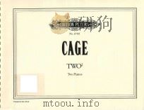 TWO (2) FOR TWO PIANOS FOR DOUBLE EDGE   1989  PDF电子版封面    JOHN CAGE 