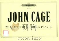 26'1.1499 FOR A STRING PLAYER   1960  PDF电子版封面    JOHN CAGE 