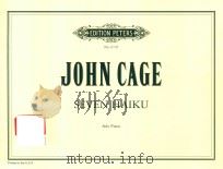 Seven Haiku Solo Piano   1960  PDF电子版封面    John Cage 