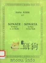 SONATE FUR KLAVIER ZU VIER HANDEN SONATA FOR PIANO FOR FOUR HANDS（1962 PDF版）