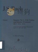 SONATEN NR.1-3 FUR VIOLINE UND KLAVIER (CEMBALO) BWV 1014-1016 SONATAS FOR VIOLIN AND PIANO (HARPSIC     PDF电子版封面     