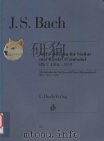 SWCHS SONATEN FUR VIOLINE UND KLAVIER (CEMBALO) BWV 1014-1019 SIX SONATAS FOR VIOLIN AND PIANO (HARP   1971  PDF电子版封面     