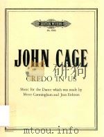Credo in us   1962  PDF电子版封面    John Cage 