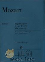 FAGOTTKONZERT B-DUR KV 191 KLAVIERAUSZUG BASSOON CONCERTO IN BB MAJOR K.191 PIANO REDUCTION FAGOTT（ PDF版）