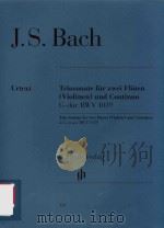 TRIOSONATE FUR ZWEI FLOTEN (VIOLINEN) UND CONTINUO G-DUR BWV 1039 TRIO SONATA FOR TWO FLUTES (VIOLIN（ PDF版）
