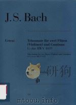 TRIOSONATE FUR ZWEI FLOTEN (VIOLINEN) UND CONTINUO G-DUR BWV 1039 TRIO SONATA FOR TWO FLUTES (VIOLIN     PDF电子版封面    JOHANN SEBASTIAN BACH HANS EPP 