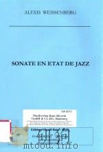 SONATE EN ETAT DE JAZZ     PDF电子版封面     