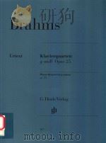 KLAVIERQUARTETT G-MOLL OPUS 25 PIANO QUARTET IN G MINOR OP.25 VIOLA VIOLINE VIOLONCELLO（1973 PDF版）