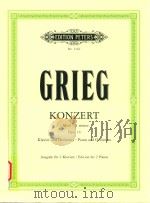 KONZERT FUR KLAVIER UND ORCHESTER/FOR PIANO AND ORCHESTRA A-MOLL/A MINOR OP.16     PDF电子版封面    EDVARD GRIEG 