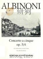 TOMASO ALBINONI CONCERTO A CINQUE OP.5/4 VIOLINO CONCERTATO   1991  PDF电子版封面     