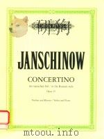 CONCERTINO IM RUSSISCHEN STIL IN THE RUSSIAN STYLE FUR VIOLINE UND KLAVIER FOR VIOLIN AND PIANO OP.3     PDF电子版封面     