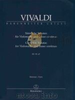 SECHS SONATEN FUR VIOLINE AND OBLIGATES CEMBALO SIX SONATAS FOR VIOLIN AND OBBLIGATO HARPSICHORD BWV（ PDF版）