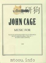 MUSIC FOR PARTS FOR VIOCE AND INSTUMENTS WITHOUT SCORE (NO FIXED RELATION) TITLE TO BE COMPLETED BY   1984  PDF电子版封面    JOHN CAGE 