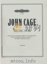 MUSIC FOR PARTS FOR VIOCE AND INSTUMENTS WITHOUT SCORE (NO FIXED RELATION) TITLE TO BE COMPLETED BY   1984  PDF电子版封面    JOHN CAGE 