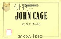 MUSIC WALK   1960  PDF电子版封面    JOHN CAGE 