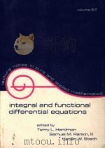 Integral and functional differential equations（1981 PDF版）