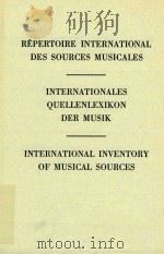 ECRITS IMPRIMES CONCERNANT LA MUSIQUE I A-L   1971  PDF电子版封面     