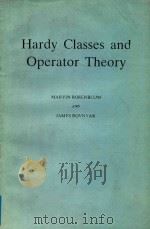 Hardy classes and operator theory   1985  PDF电子版封面  0195035917  Marvin Rosenblum; James Rovnya 