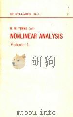 Nonlinear analysis Volume 1   1976  PDF电子版封面  9061961173  N.M.Temme 