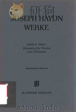 JOSEPH HAYDN WERKE REIHE Ⅲ BAND 1 KONZERTE FUR VIOLINE UND ORCHESTER KRIRISCHER BERICHT（1969 PDF版）