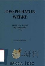 JOSEPH HAYDN WERKE REIHE XVII BAND 2 KLAVIERTRIOS 2.FOLGE TRIOS FUR CEMBALO ODER PIANOFORTE VIOLINE（1975 PDF版）