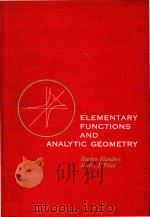 Elementary functions and analytic geometry   1973  PDF电子版封面    Harley Flanders; Justin J Pric 