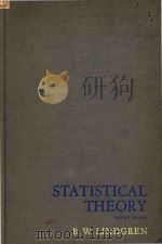 Statistics Theory Second Edition   1969  PDF电子版封面    B.W.Lindgren 