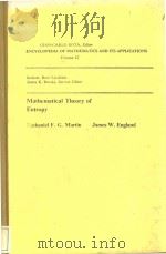 Mathematical theory of entropy   1981  PDF电子版封面  0201135116   
