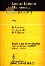 Ecole d'Eté de Probabilités de Saint-Flour VIII-1978（1980 PDF版）