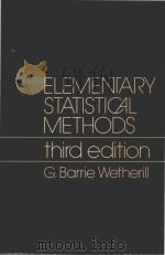 Elementary Statistical Methods Third Edition   1982  PDF电子版封面  0412240009   